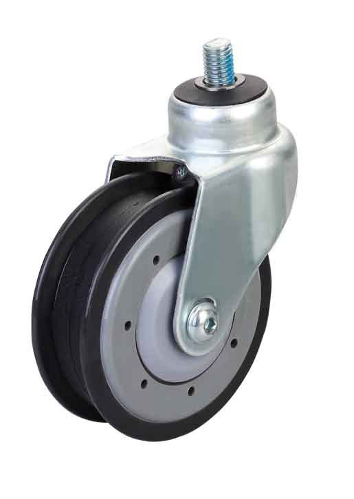 大胜厂家超市购物车4寸两刀两片电梯脚轮万向轮保用贰年CS954-4