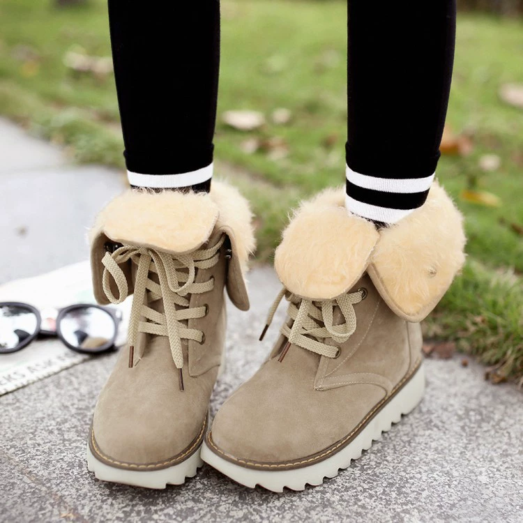 Winter keep warm breathable low boots platform, comfortable footwear