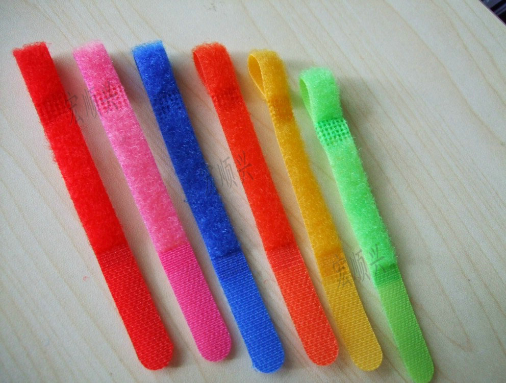 深圳厂家供应魔术贴扎带 耳机魔术贴绑线带 光纤黄色魔术贴扎带