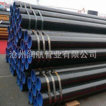 美标厚壁无缝钢管 坡口管帽刷漆喷标，送货到港
