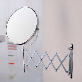 折叠式自由旋转双面化妆镜  伸缩壁式双面美容镜 化妆镜子