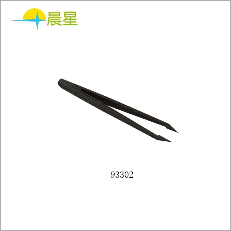 Factory wholesale anti -static tweezers white high -precision pointed tadpole ESD 93006