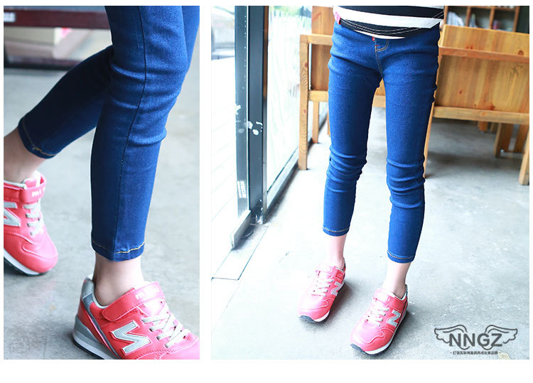 Pantalon fille jean slim en mélange - Ref 2062074 Image 12