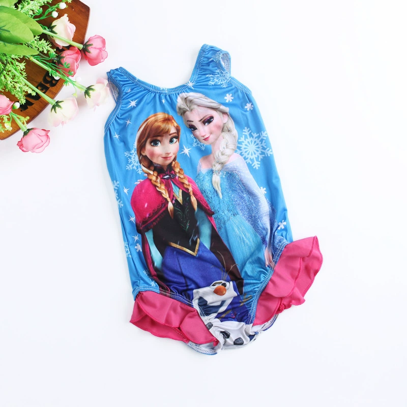 Летняя карнавальная плавательная одежда в европейском стиле “Frozen”, детская одежда, оптом