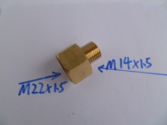 High-pressure cleaning machine pipe modification motorized sprayer pipe conversion joint internal M22*1.5 to external M14*1.5