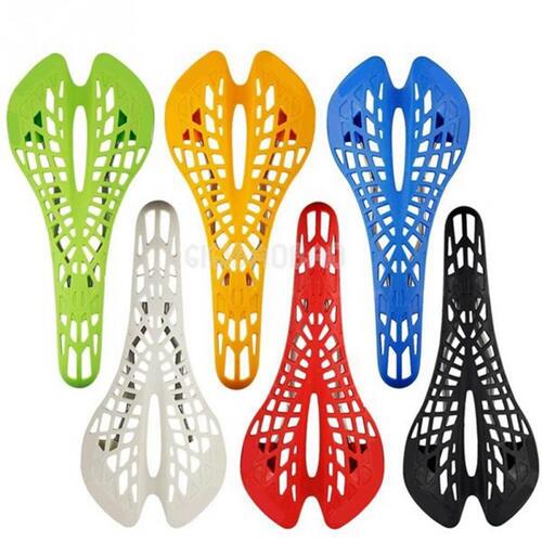 Carbon pattern saddle ultra-light shock-absorbing mountain bike seat cushion bicycle dead-speed saddle spider web cushion