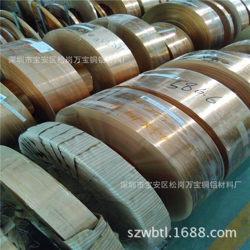 环保C5210全硬磷铜带 镀锡镀镍磷铜带 超薄磷铜箔 C5191磷铜片