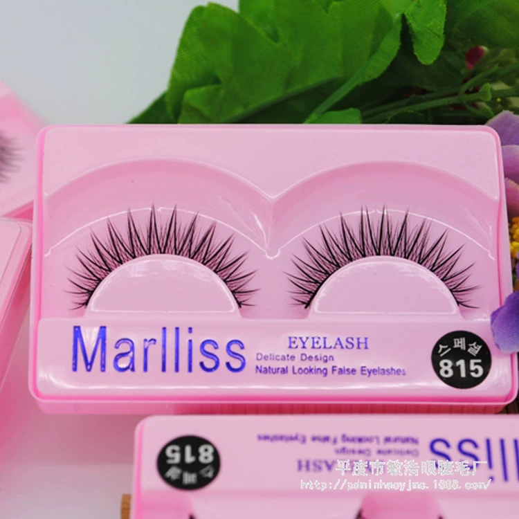 Acrylic hand-woven 815 same style sharpened false eyelashes small fresh natural cross eyelashes eye tail