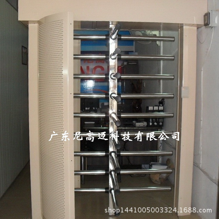机场员工通道梳状单向门栏栅  NGM-Q08 十字90度旋转 不锈钢材质