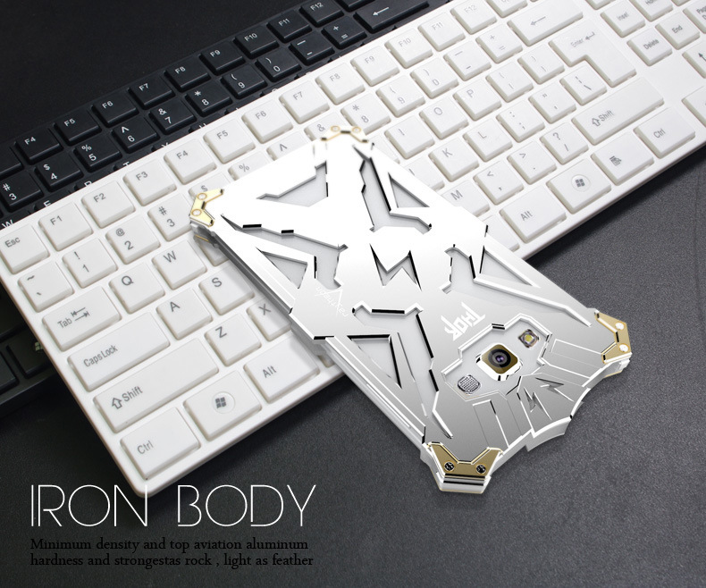 SIMON THOR Aviation Aluminum Alloy Shockproof Armor Metal Case Cover for Samsung Galaxy A7 (2015) A7000 A7009