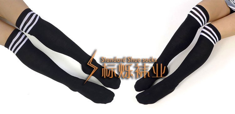 三條白杠長筒襪詳情圖1