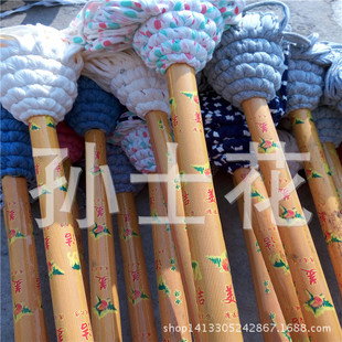 Manufacturer Wholesale Large Round Head Mop Cotton Cloth Strip Cotton Thread Mop Ding Strip Floor Mop Removable and Washable