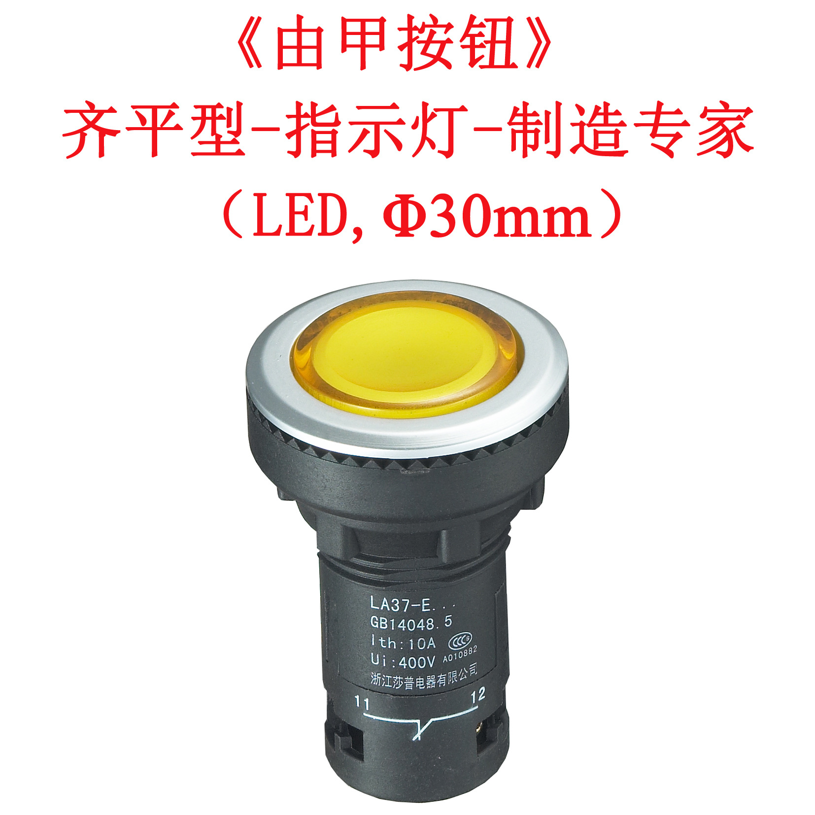 厂家直销 LA37-E8V  齐平型 LED信号灯 LED指示灯 30mm