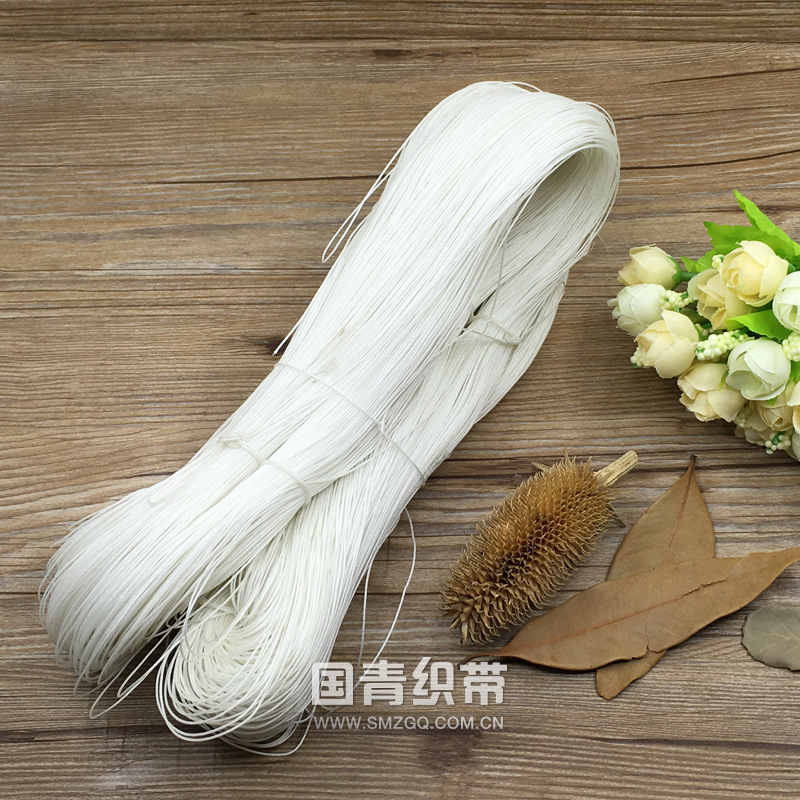 厂价供应 锦纶鱼丝编织绳 0.7mm加密5级 白色尼龙绳 手机挂绳专用