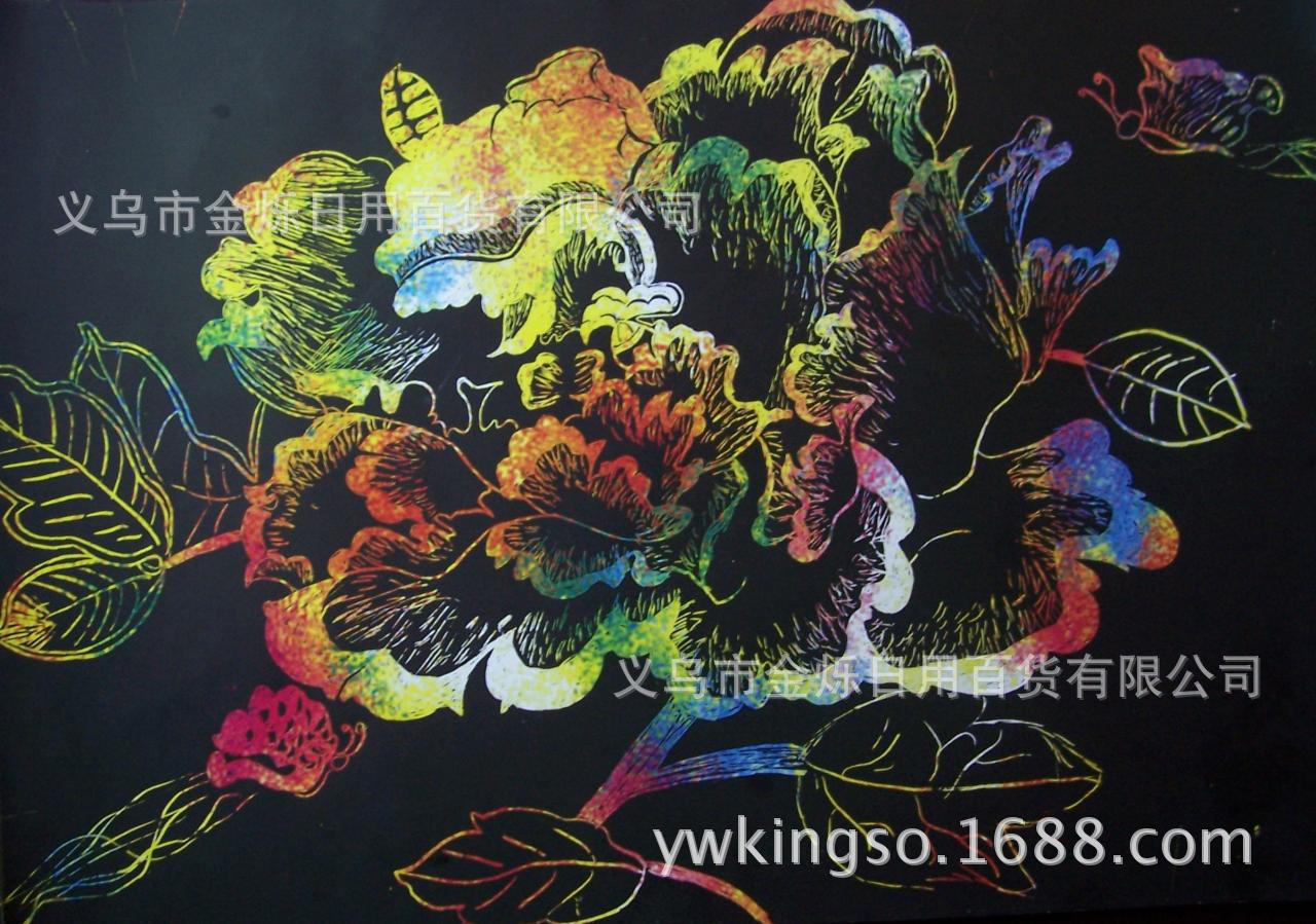 刮画花朵牡丹,刮画花朵,刮画花朵简单_大山谷图库