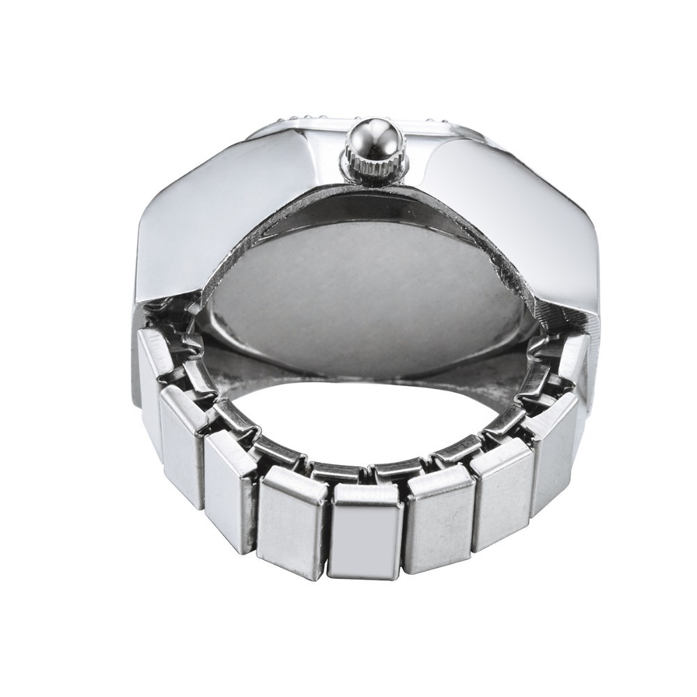 Square Dial Shape Daily, Street Occasion Retro Classic Style Square Quartz Watch Rings