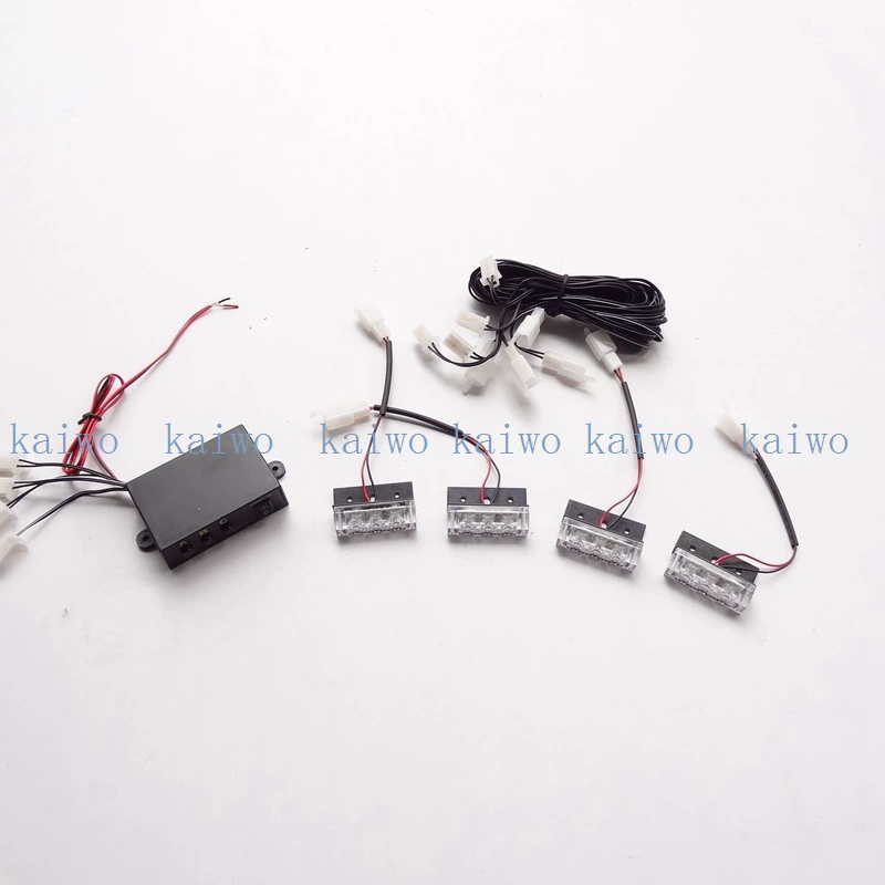 03018 в наличии Автомобиль Мотоцикл Средний чистый светодиодный свет один перетащить четыре 12LED вспышка света