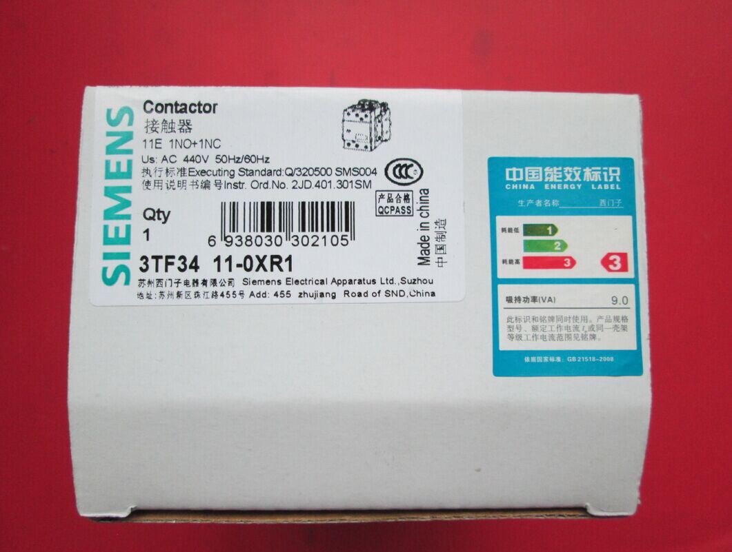   交流接触器 3TF34-11-0XR1  AC440V  11E 1NO+1NC