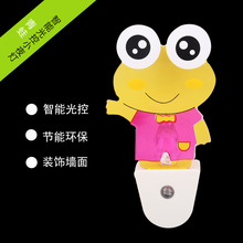 电子产品批发可定制led七彩智能台灯光控创意青蛙小夜灯