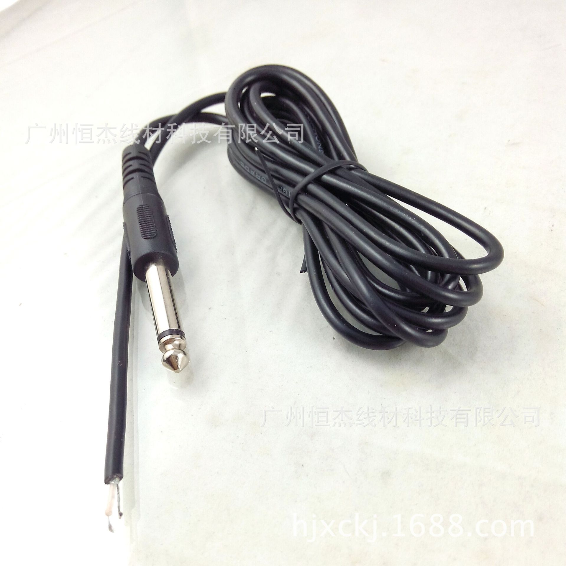 厂家直销 6.35单声单头线 麦克风线 话筒线 咪头线 规格可订