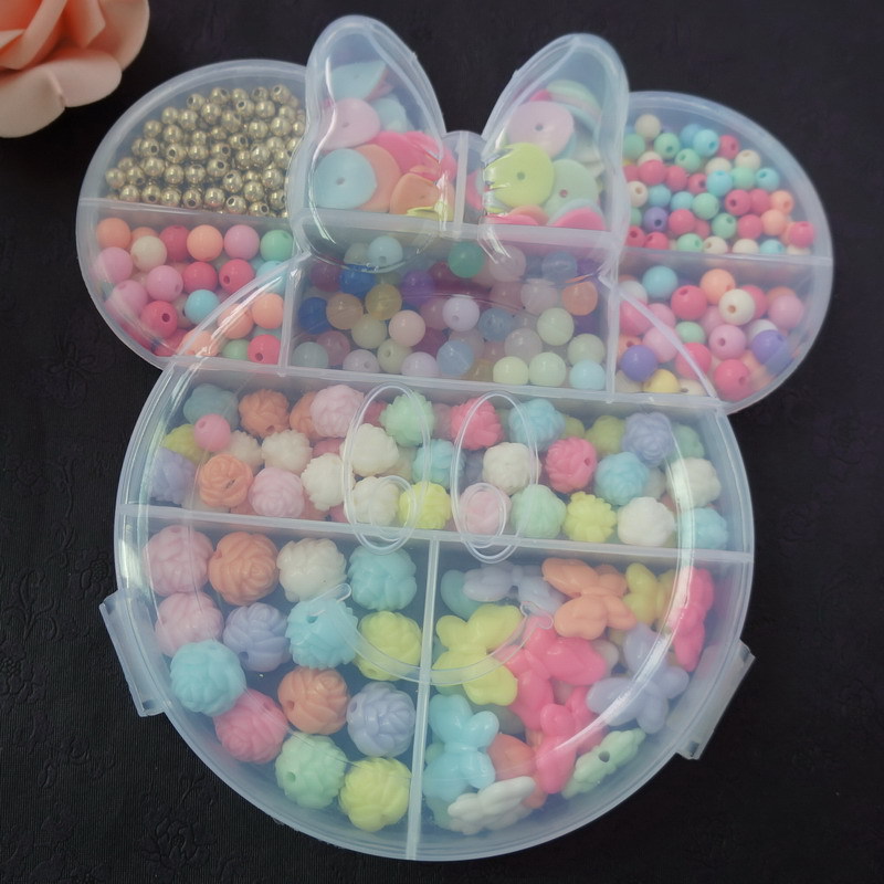 DIY handcrafted beaded plastic box, jewelry box, storage box, fishing gear box, baby and educational beaded gift box set detail image 15
