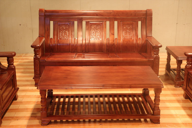 特价实木家具 客厅懒人沙发 三人单人组合沙发 苦楝实木沙发303