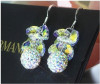 Import eating bib, crystal earings, earrings, clay, factory direct supply, European style