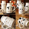 Manufacturer supply ceramic cup milk cup couple home daily creative water cup birthday gift mug