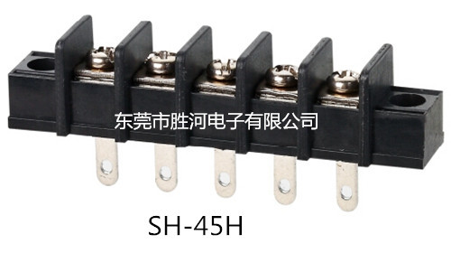 美规栅栏式接线端子 45H 间距9.5mm 扁脚 两边带耳  300V 25A