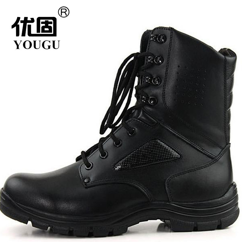 3515129A男靴个性高帮靴 牛皮户外防爆靴真皮男单靴作战靴