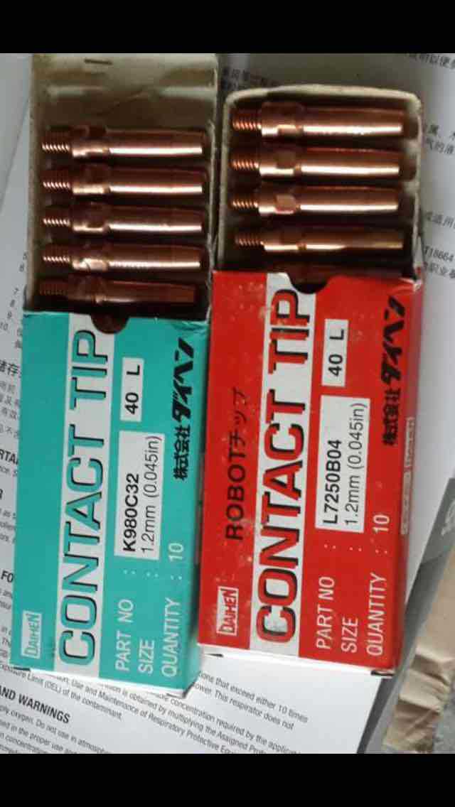 OTC手工焊/机器人原装导电嘴K98C032(蓝绿盒）/L7250B04（红盒）
