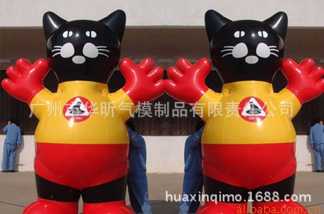 充气卡通 黑猫卡通充气广告 气模广告 充气卡通模型 广告卡通