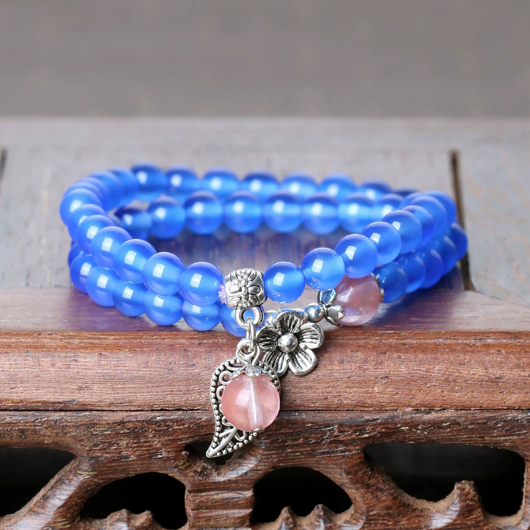 If Crystal Blue Rose Multi -layer Bracelets Fashion Women's Mo Kai Plus Bracelet Special Clearance