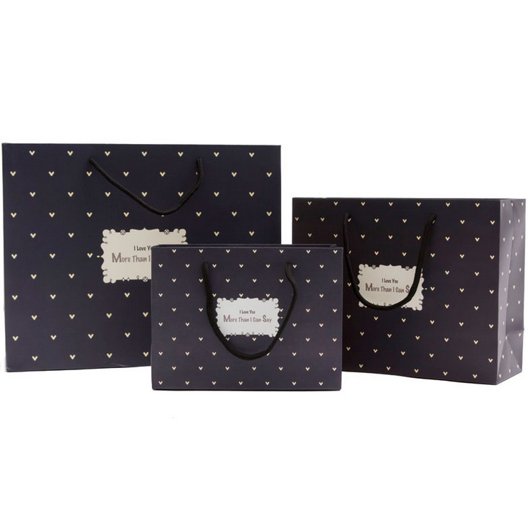 新款 简约风格 时尚礼品袋 创意手提袋 高档送恋人纸袋定制各规格