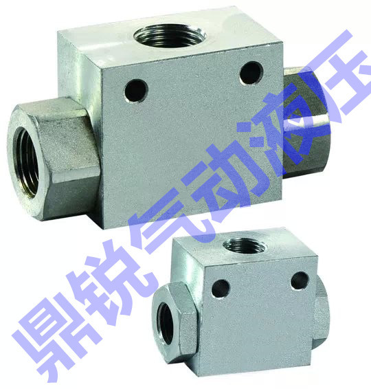 液压管式螺纹三通梭阀A-VU2P 1/4 三通液压梭阀