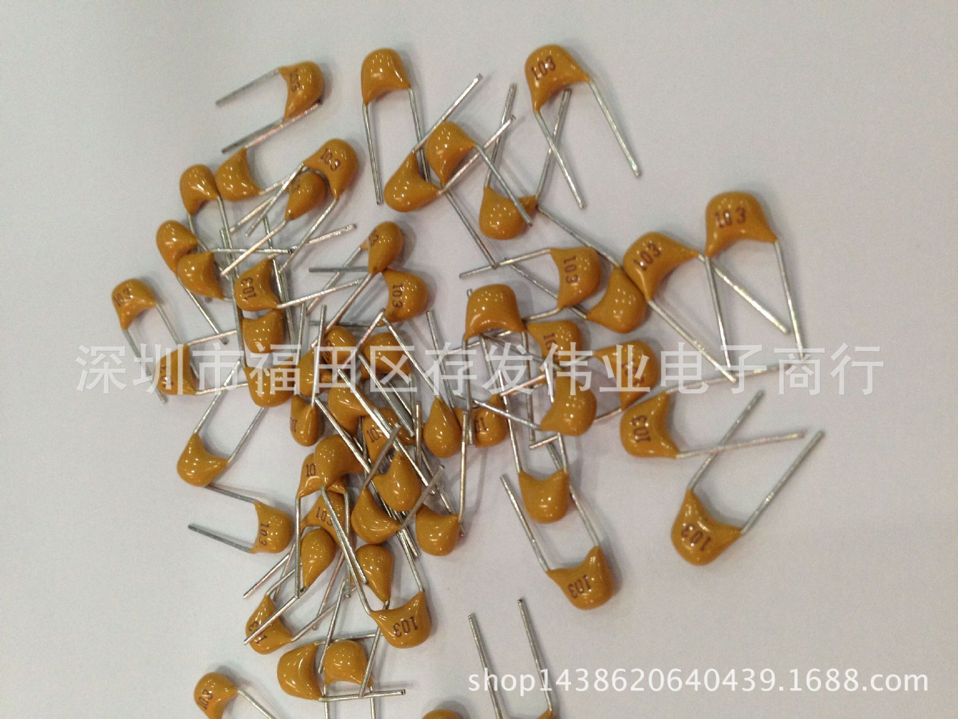 独石电容50V103M 0.01UF 10NF  脚距P5.08mm 20%误差
