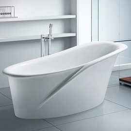 人造石浴缸 独立式环保浴缸 酒店家用双人大浴盆带下水BS-8636