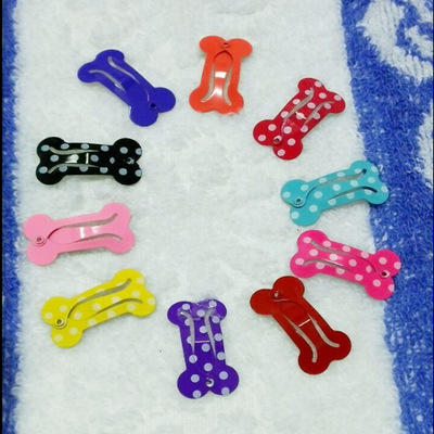 Super small 2.5cm Printing finish BB Rainbow Bone Pet dog Broken hair Hairpin Flower Manufactor Direct selling