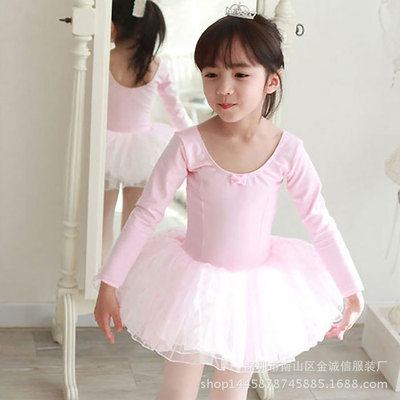 children Dance costume girl Autumn Long sleeve Costume Ballet skirt Chorus perform pure cotton winter Uniforms
