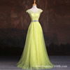 The new foreign trade clothing wholesale bride toast long dress lace dress party will shoulder straps