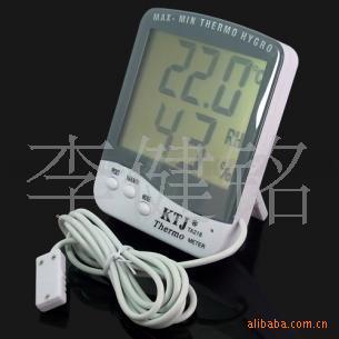 KTJ TA218C Large screen Hygrometer Indoor and outdoor Temperature and humidity meter With probe