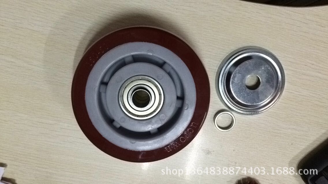 脚轮 5寸超重型聚氨脂单轮优冠脚轮载重600公斤PU轮静音轮