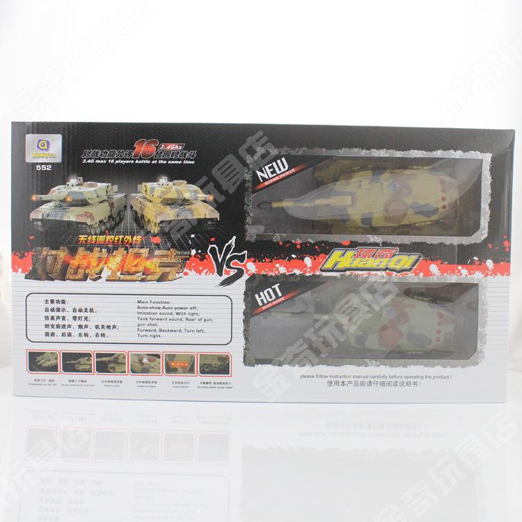 quality goods Central Church Mini Electric 2.4G wireless remote control Infrared Battle Tank 552