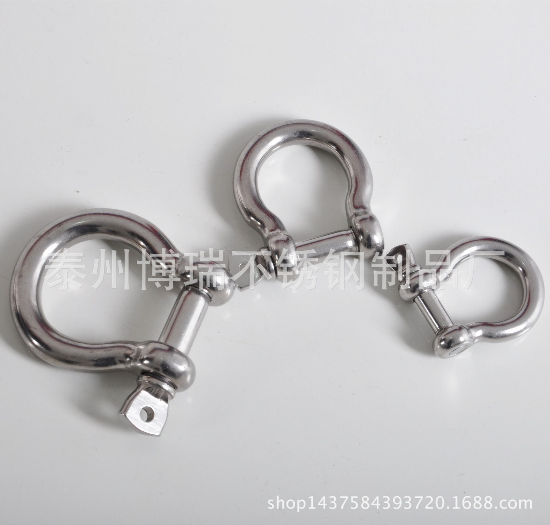 Manufacturers supply 304 Stainless steel Shackle Bow Shackle Shackle Shipping hardware chain Carabiner M4-M28