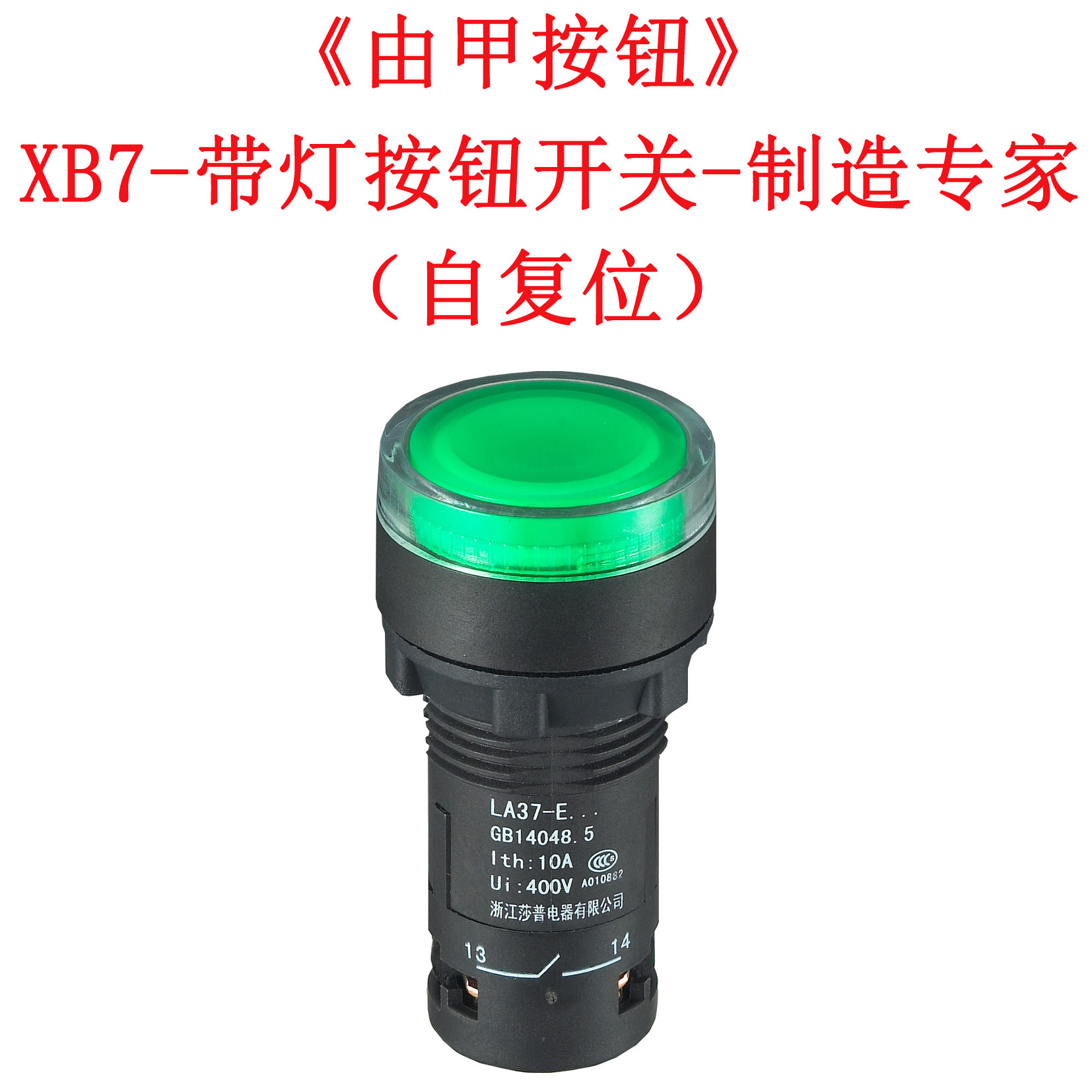 XB7-EW带灯按钮开关带灯DC12V24V36V48VAC110V220V