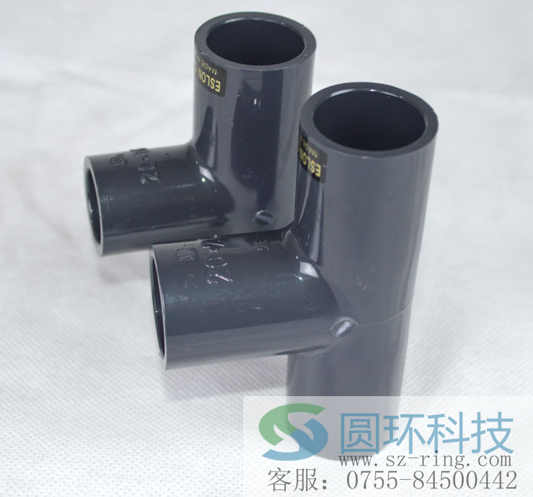 日本SEKISUI积水CLEANPVC正三通JIS日标 PVC等径三通接头 纯水管阿里巴巴