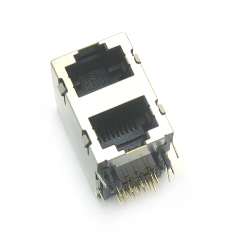 [Шэньчжэньский завод, разъем для ТВ-приставки RJ45-8P8C 2x1 с косым входом, гнездо RJ45, сетевой разъем]