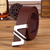 Belt with letters, buckle, trousers for leisure, Korean style