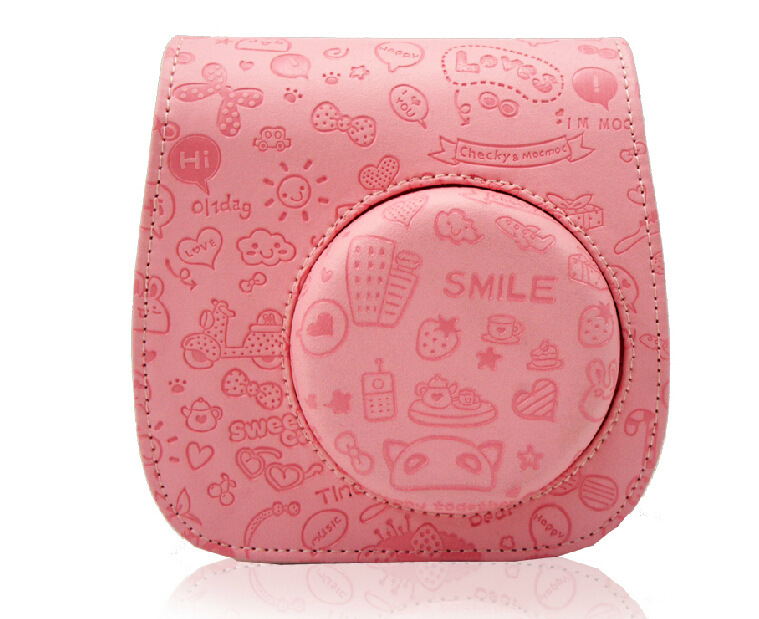 Fuji Instax Mini 8 Little Witch Mousse Camera Case Leather Cover Polaroid Instant Camera