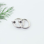 厂家直批13MM弹簧耳夹有吊钢色无痛耳夹